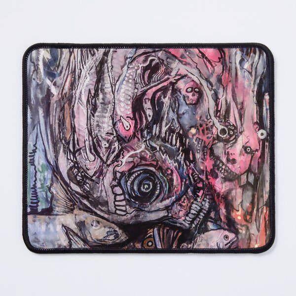Item preview, Painting #1 fish rabbit abstract designed and sold by Deathplant.