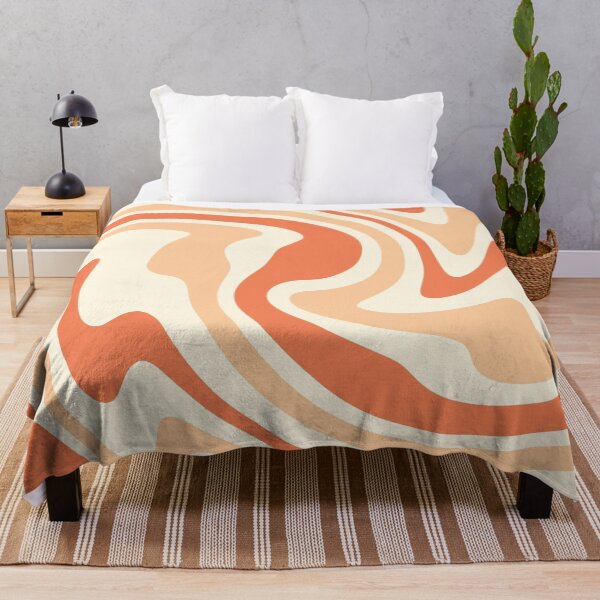 Item preview, 70s Retro liquid swirl in orange colors designed and sold by ReneMagritteArt.