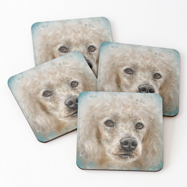 Item preview, Painting of a White Poodle with an Expressive and Dreamy Feel  designed and sold by ibadishi.