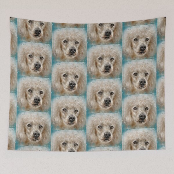 Item preview, Painting of a White Poodle with an Expressive and Dreamy Feel  designed and sold by ibadishi.