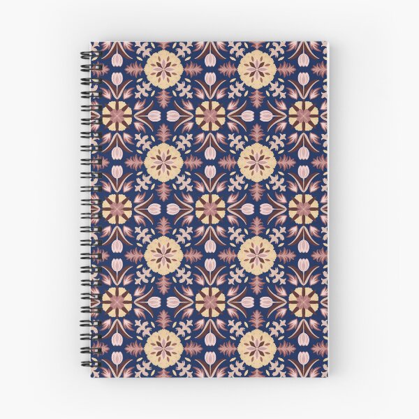 Item preview, Vintage Floral Tile - Dark Blue designed and sold by FloraDayDesign.