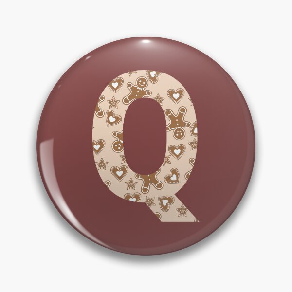 Item preview, Gingerbread Pattern Monogram Letter Q designed and sold by Coffee Lifestyle.