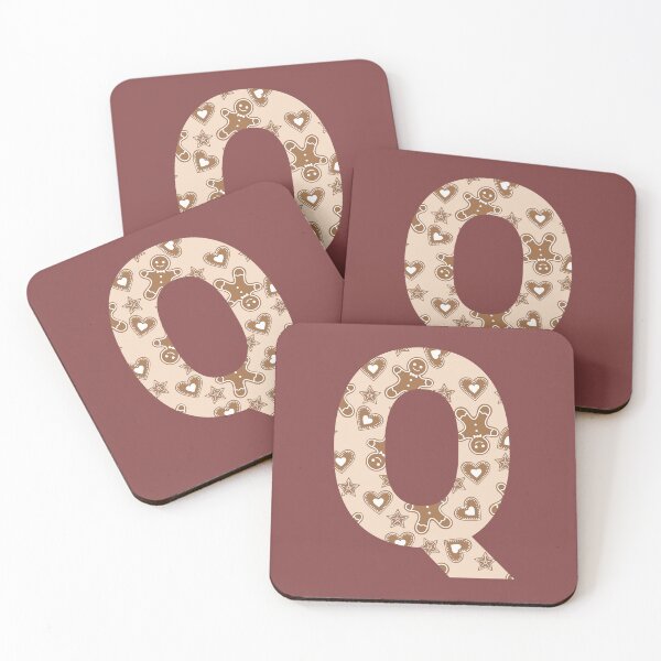 Item preview, Gingerbread Pattern Monogram Letter Q designed and sold by Coffee Lifestyle.