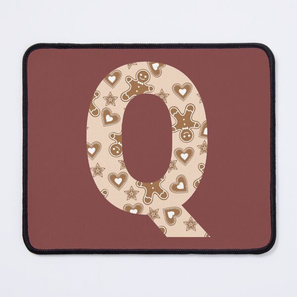 Item preview, Gingerbread Pattern Monogram Letter Q designed and sold by Coffee Lifestyle.