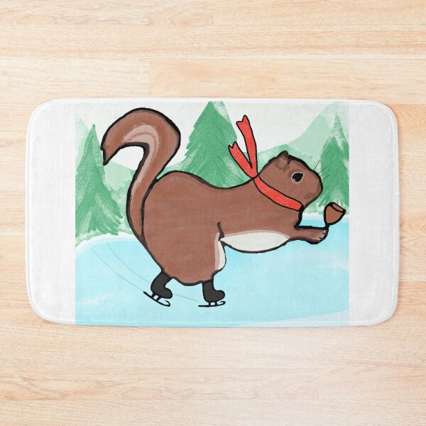 Item preview, Ice Skating Squirrel in Winter Wonderland designed and sold by fairytalearrrt.