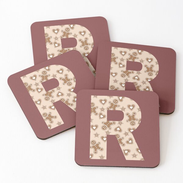 Item preview, Gingerbread Pattern Monogram Letter R designed and sold by Coffee Lifestyle.