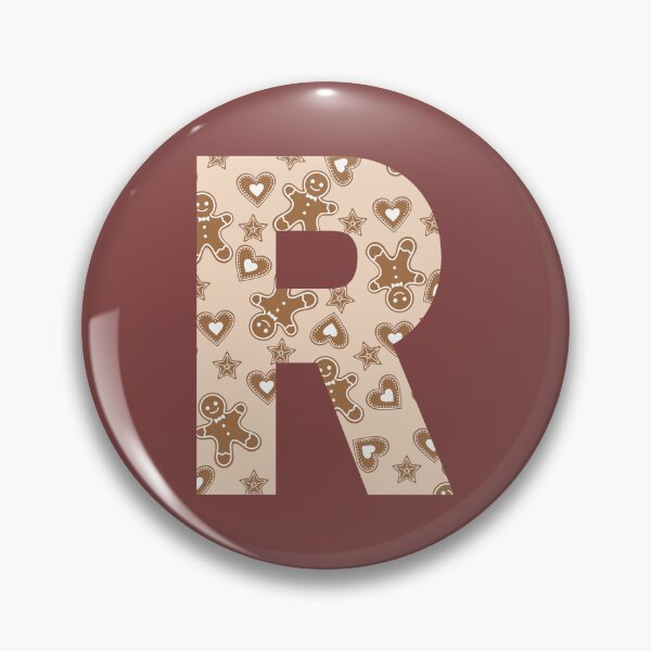 Item preview, Gingerbread Pattern Monogram Letter R designed and sold by Coffee Lifestyle.