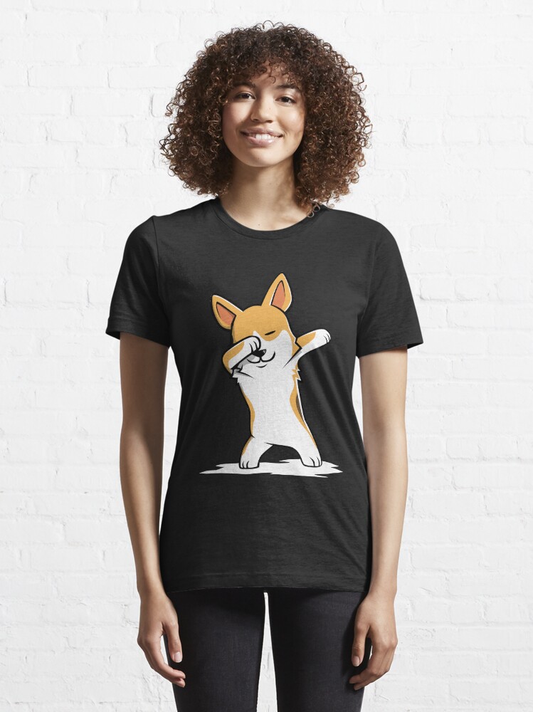 Alternate view of Dabbing Corgi Funny Essential T-Shirt