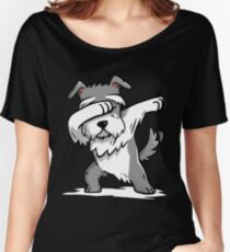Schnauzer tupfen Lustig Baggyfit T-Shirt