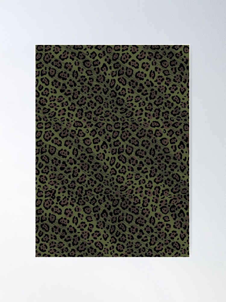 Leopard Print Camo Designs, Camouflage colors - military green