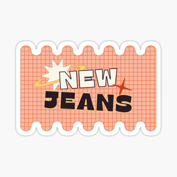 "NEW RETRO DESIGN JEANS!" Sticker for Sale by MeBrokeStudent Redbubble