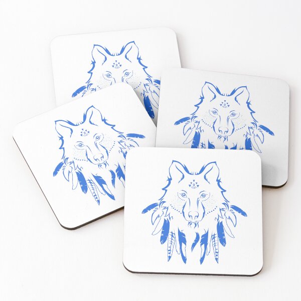 Item preview, Wolf Tribe Blue designed and sold by Barnissim.