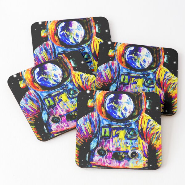 Item preview, Colorful astronaut abstract painting designed and sold by shrolts.
