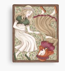 Snow White and Rose Red Canvas Print