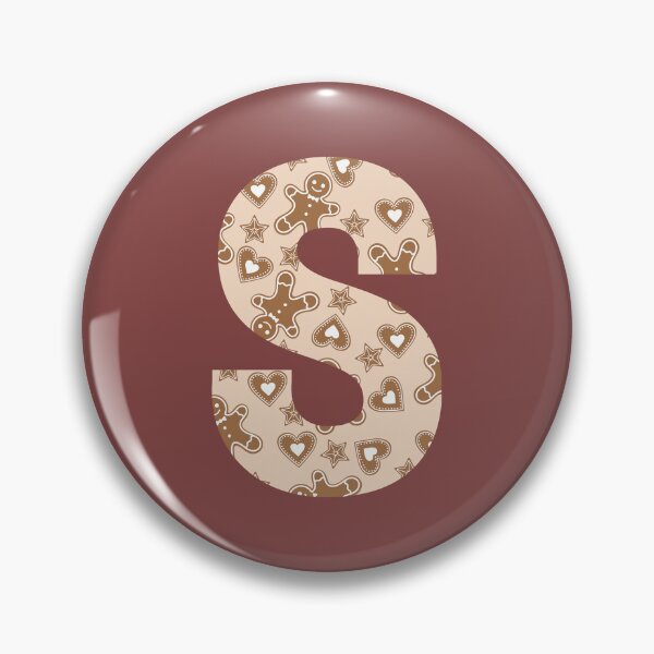 Item preview, Gingerbread Pattern Monogram Letter S designed and sold by Coffee Lifestyle.