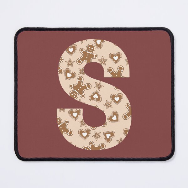 Item preview, Gingerbread Pattern Monogram Letter S designed and sold by Coffee Lifestyle.