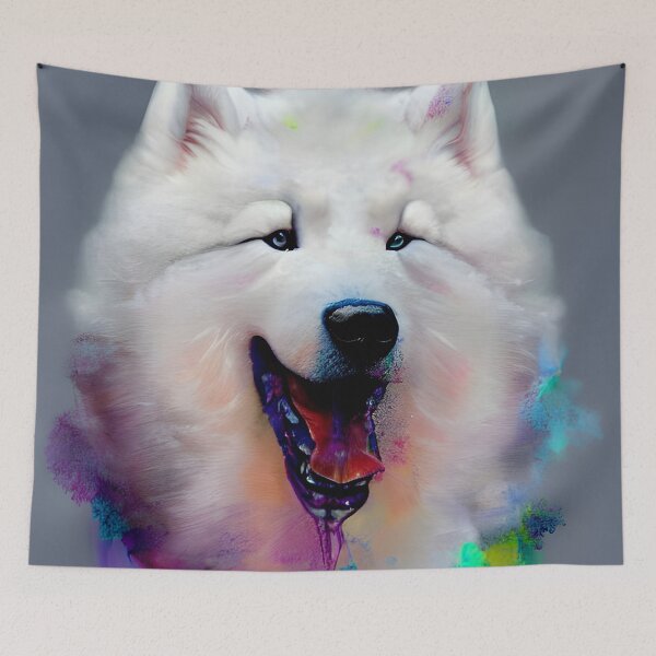 Item preview, Samoyed Dog Watercolor Painting designed and sold by supeart.