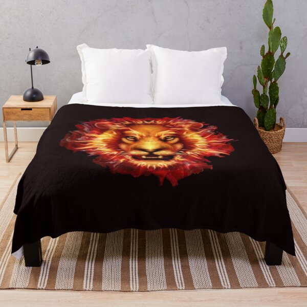 Item preview, Gold Lion Face The Hunter Black designed and sold by Rowena Jones.