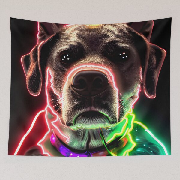 Item preview, Neon Light Dog Art designed and sold by supeart.