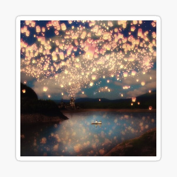 Wish Lanterns for Love Sticker