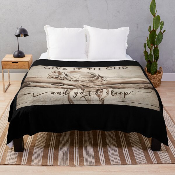 Item preview, Give It To God And Go To Sleep - Sleeping Girl - Bed Room Wall Art designed and sold by Donna6778.