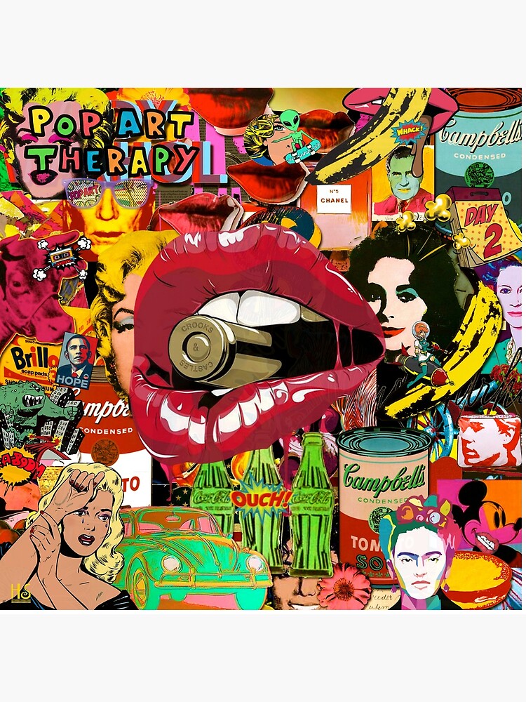 Thumbnail 4 of 4, Pillow, Pop Art Therapy designed and sold by Helt-Sort.