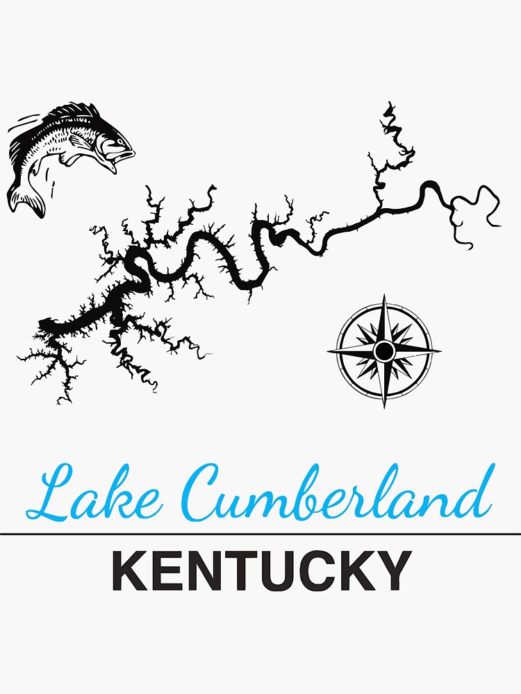 "Lake Cumberland Kentucky Design" Sticker for Sale by