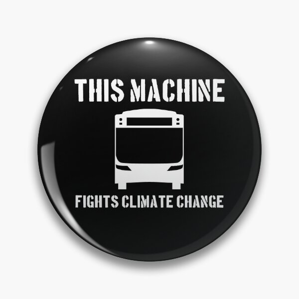 Item preview, This machine fights climate change (white bus) designed and sold by BenLeverAU.