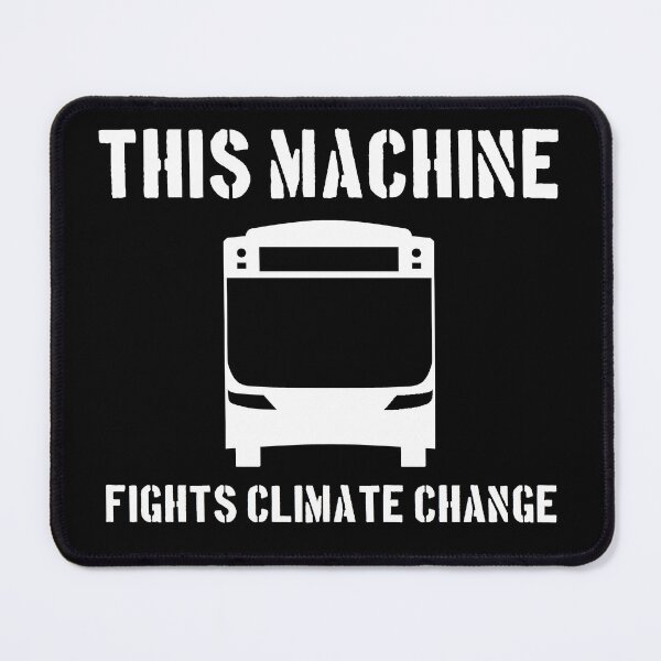 Item preview, This machine fights climate change (white bus) designed and sold by BenLeverAU.