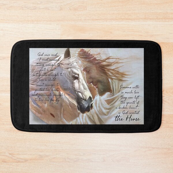 Item preview, God Created The Horses - God And The Horse - Horse Angel - White Horse With God designed and sold by HappyGrandmaUB.