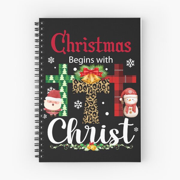 Item preview, Christmas Begins With Christ Plaid Cross Santa | Merry Christmas Jesus Christ greetings | Gifts for Christmas lovers designed and sold by ThanksVibe.