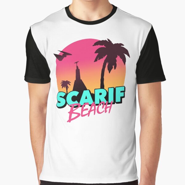 Vista previa del artículo con la obra «Playa Scarif», diseñado y vendido por GlewPrint.