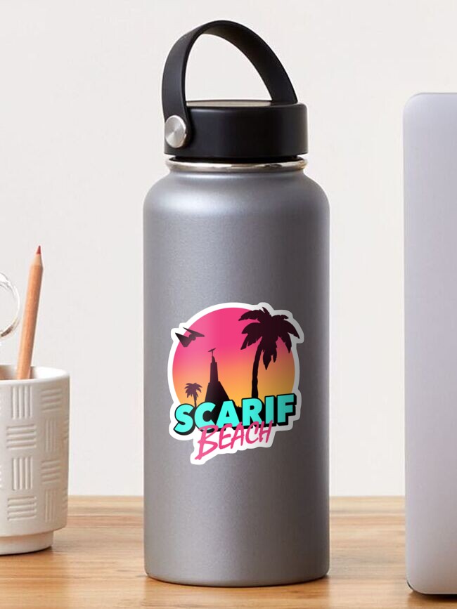Imagen 1 de 3, Pegatina con la obra Playa Scarif, diseñada y vendida por GlewPrint.