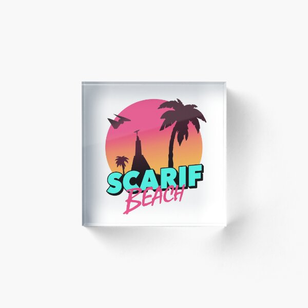 Scarif Beach Acrylic Block