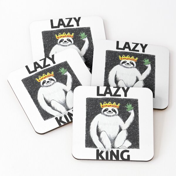 Item preview, Lazy King : Laziness Sloth King Animal Quote designed and sold by EnzoVectorism.