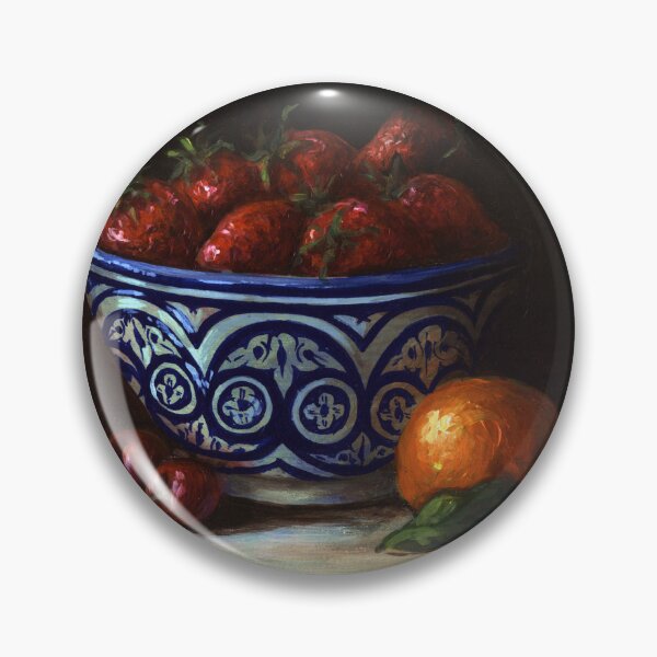 Item preview, Bodegón con fresas y cuenco marroquí designed and sold by coloriscausa.