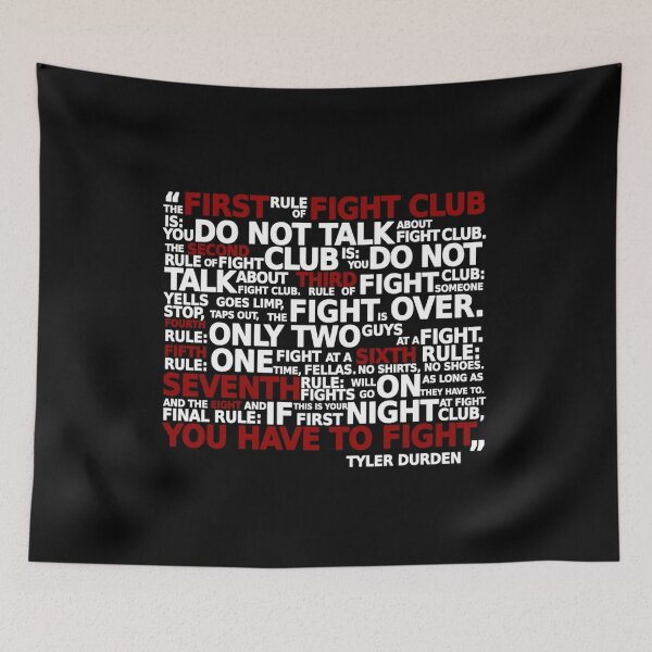 Item preview, Fight Club Rules designed and sold by VBArtSegnalibri.