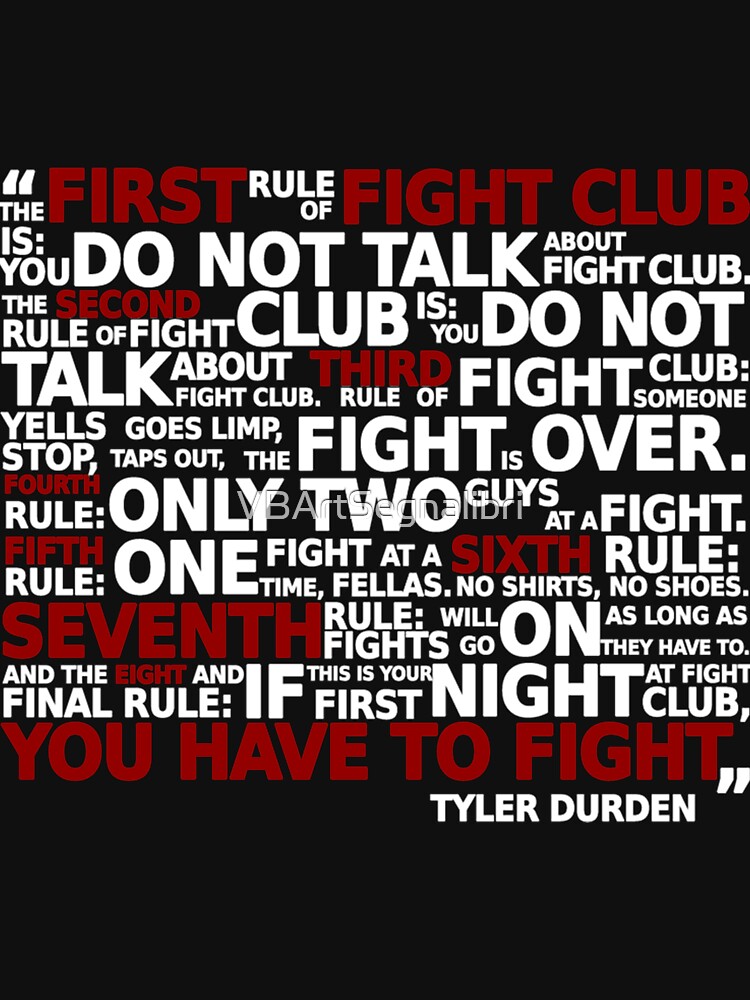 fight club rules t shirt