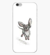 Dachshund running, pen and ink illustration. Sausage dog, doxie, weiner. iPhone Case