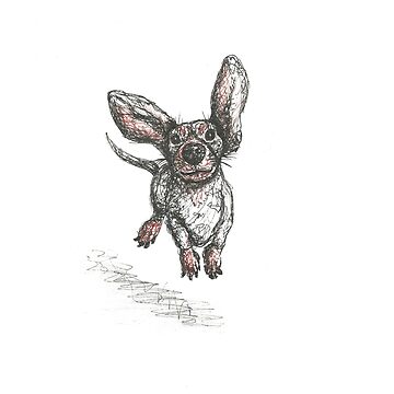 Artwork thumbnail, Dachshund running, pen and ink illustration. Sausage dog, doxie, weiner. by CandyMedusa