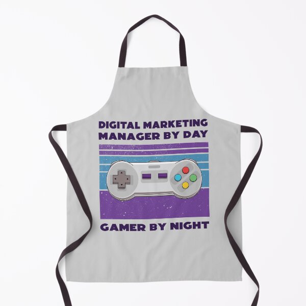 Item preview, Digital marketing manager by day gamer by night, dark text, funny games lovers, job, humor, joke, meme, gamer worker designed and sold by SGS-.