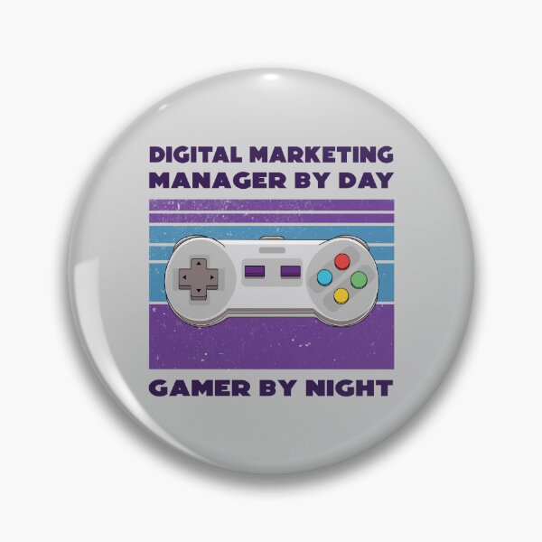 Item preview, Digital marketing manager by day gamer by night, dark text, funny games lovers, job, humor, joke, meme, gamer worker designed and sold by SGS-.