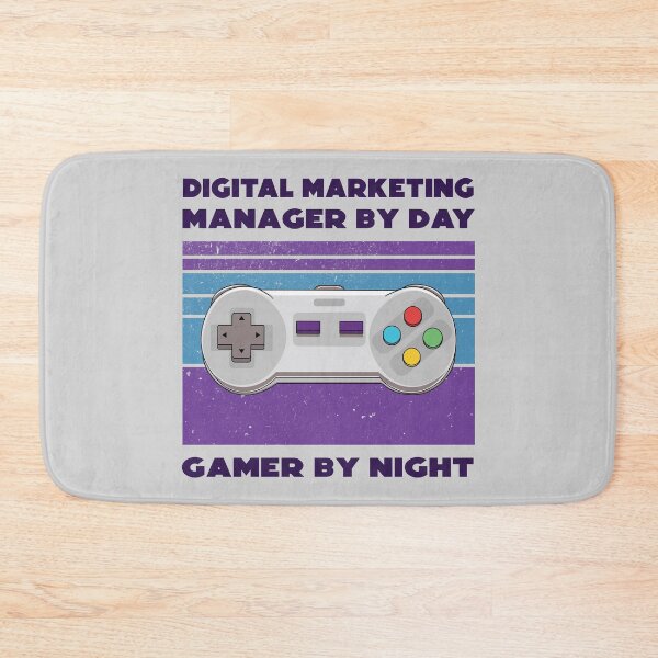 Item preview, Digital marketing manager by day gamer by night, dark text, funny games lovers, job, humor, joke, meme, gamer worker designed and sold by SGS-.
