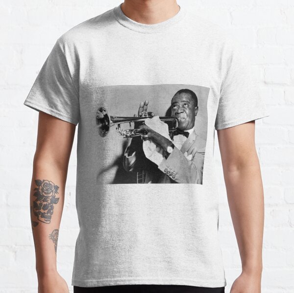 New Louis Armstrong Website T-Shirt sweat shirts plain t-shirt oversized t  shirt men - AliExpress