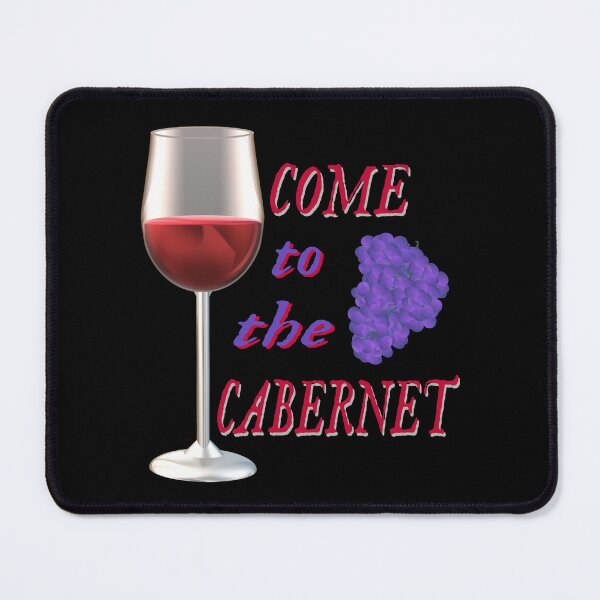 Item preview, Come to the Cabernet.  Glass of Cabernet Sauvignon Red Wine with Purple Black Grapes. (Black Background) designed and sold by ArtByLM.
