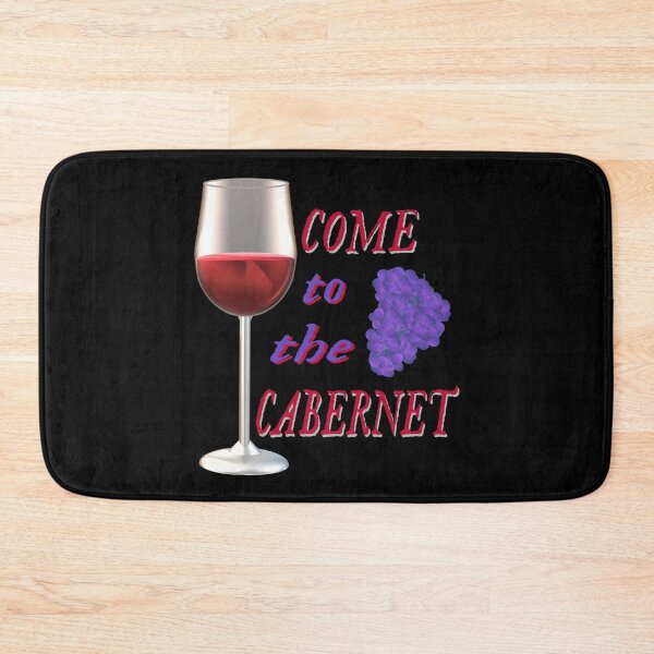 Item preview, Come to the Cabernet.  Glass of Cabernet Sauvignon Red Wine with Purple Black Grapes. (Black Background) designed and sold by ArtByLM.