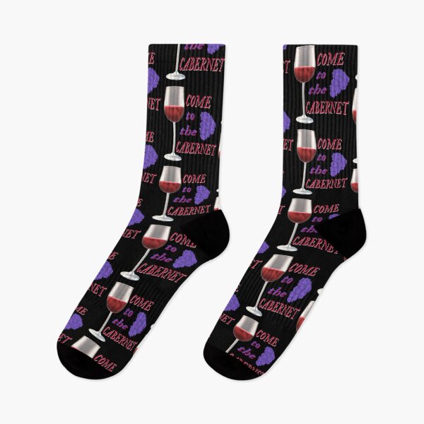 Item preview, Come to the Cabernet.  Glass of Cabernet Sauvignon Red Wine with Purple Black Grapes. (Black Background) designed and sold by ArtByLM.