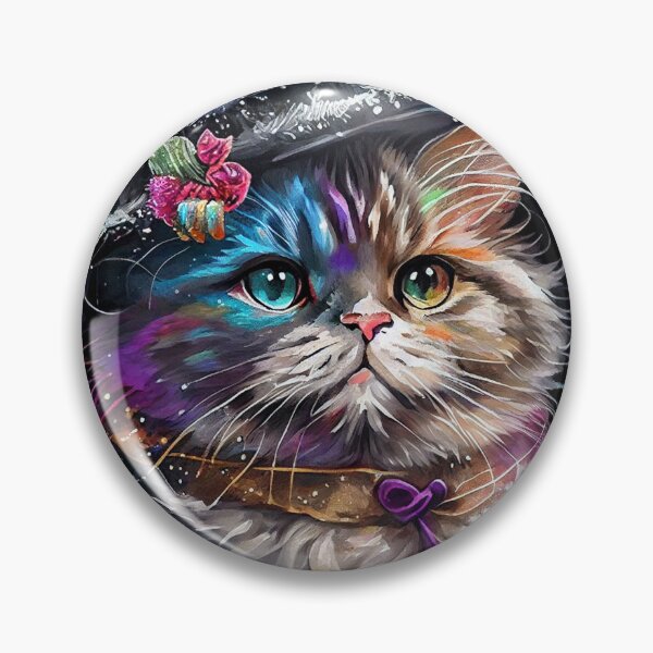 Aperçu de l'œuvre Chat multicolore victorien avec un chapeau noir créée et vendue par FoxLavis.
