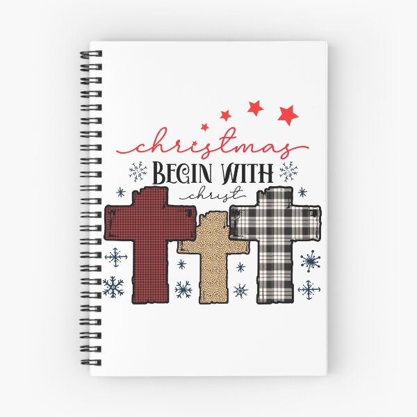 Item preview, Christmas Begins With Christ Plaid Cross Santa | Merry Christmas Jesus Christ greetings | Gifts for Christmas lovers designed and sold by ThanksVibe.
