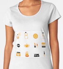 Wellness icons orange Women's Premium T-Shirt
